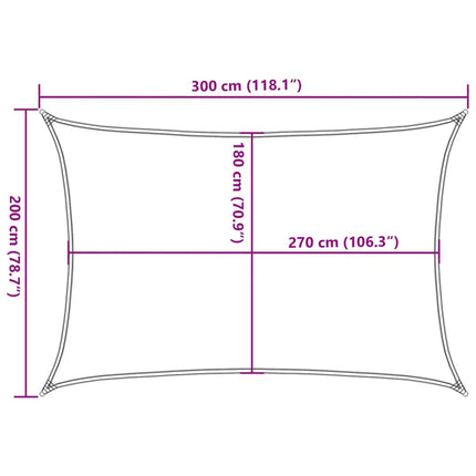 Solsegel 160 g/m² blå 2x3 m HDPE