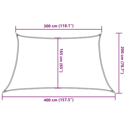 Solsegel 160 g/m² blå 3/4x2 m HDPE