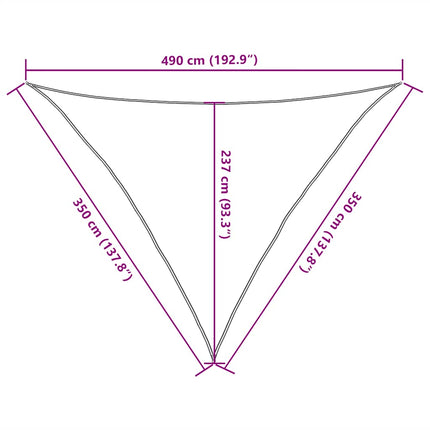 Solsegel 160 g/m² gul 3,5x3,5x4,9 m HDPE