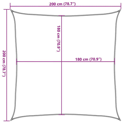 Solsegel 160 g/m² röd 2x2 m HDPE