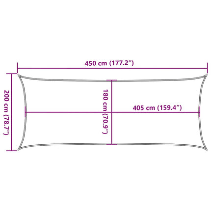 Solsegel 160 g/m² röd 2x4,5 m HDPE