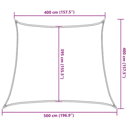 Solsegel 160 g/m² röd 4/5x4 m HDPE