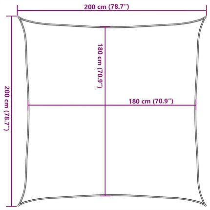 Solsegel 160 g/m² orange 2x2 m HDPE