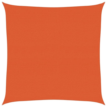 Solsegel 160 g/m² fyrkantig orange 7x7 m HDPE