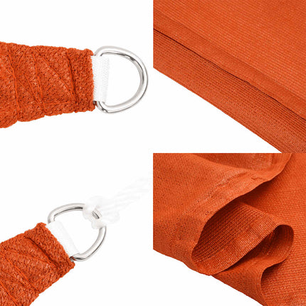 Solsegel 160 g/m² triangulär orange 3x4x4 m HDPE