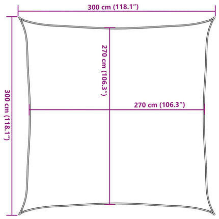 Solsegel 160 g/m² svart 3x3 m HDPE