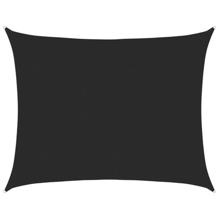 Solsegel 160 g/m² rektangulär svart 6x8 m HDPE
