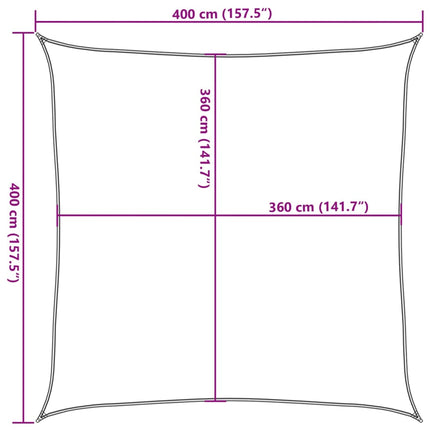 Solsegel 160 g/m² brun 4x4 m HDPE