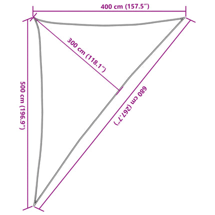 Solsegel 160 g/m² brun 4x5x6,8 m HDPE