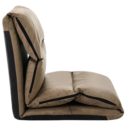 Golvstol vikbar taupe mikrofiber