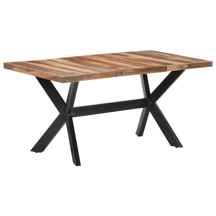 Matbord 160x80x75 cm massivt trä med honungsfinish