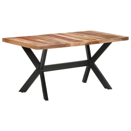Matbord 160x80x75 cm massivt trä med honungsfinish