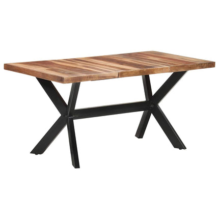 Matbord 160x80x75 cm massivt trä med honungsfinish