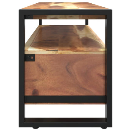 Tv-bänk 120x35x45 cm massivt trä med honungsfinish