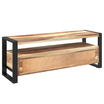 Tv-bänk 120x35x45 cm massivt trä med honungsfinish