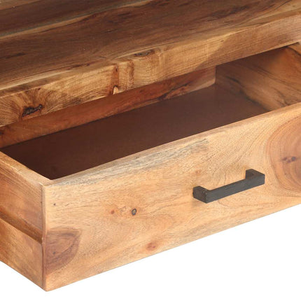 Tv-bänk 120x35x45 cm massivt trä med honungsfinish