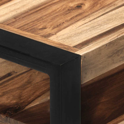 Tv-bänk 120x35x45 cm massivt trä med honungsfinish