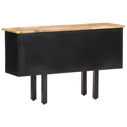 Skänk 110x30x65 cm massivt grovt mangoträ och stål