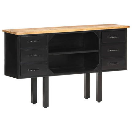 Skänk 110x30x65 cm massivt grovt mangoträ och stål