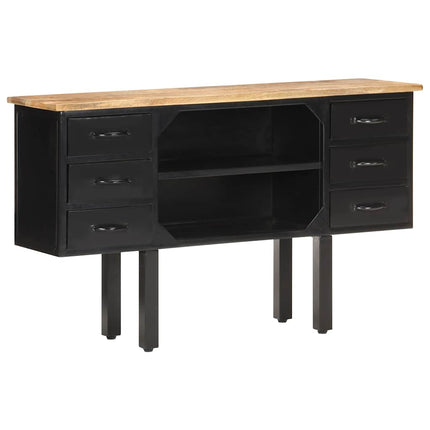 Skänk 110x30x65 cm massivt grovt mangoträ och stål