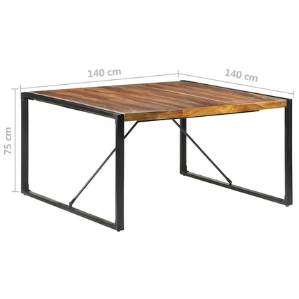 Matbord 140x140x75 cm massivt trä