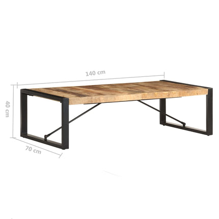 Soffbord 140x70x40 cm grovt mangoträ