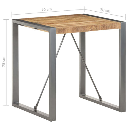 Matbord 70x70x75 cm massivt grovt mangoträ
