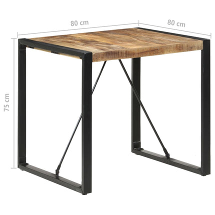 Matbord 80x80x75 cm grovt mangoträ
