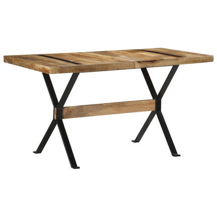 Matbord 140x70x76 cm grovt mangoträ
