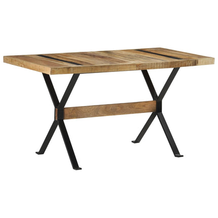 Matbord 140x70x76 cm grovt mangoträ