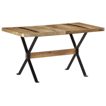 Matbord 140x70x76 cm grovt mangoträ