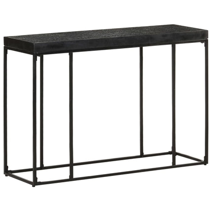 Konsolbord svart 110x35x76 cm massivt akaciaträ och mangoträ