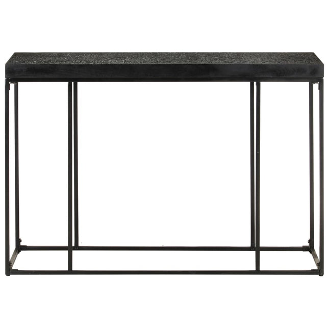 Konsolbord svart 110x35x76 cm massivt akaciaträ och mangoträ