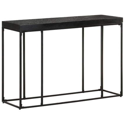 Konsolbord svart 110x35x76 cm massivt akaciaträ och mangoträ