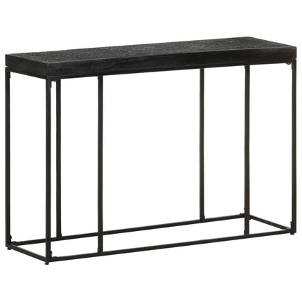 Konsolbord svart 110x35x76 cm massivt akaciaträ och mangoträ