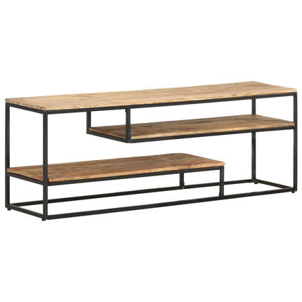 TV-bänk 130x30x45 cm grovt mangoträ