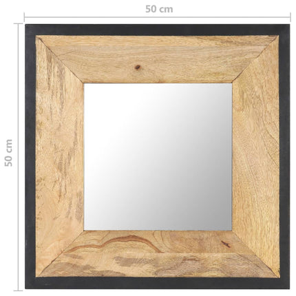 Spegel 50x50 massivt mangoträ