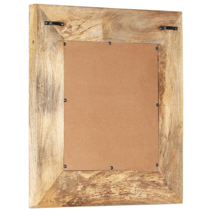 Handsnidad spegel 50x50x2,5 cm massivt mangoträ