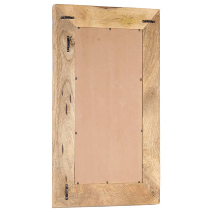 Handsnidad spegel 80x50x2,5 cm massivt mangoträ