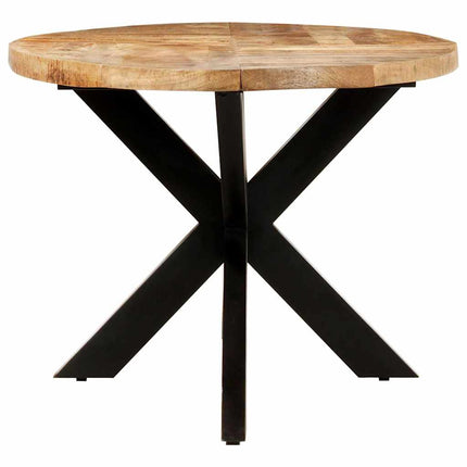 Matbord ovalt 200x100x75 cm grovt mangoträ