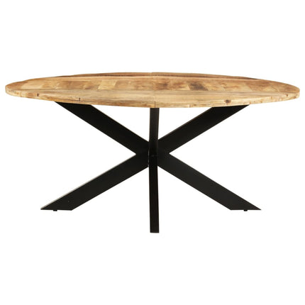 Matbord rund 175x75 cm grovt mangoträ