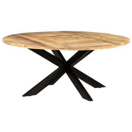 Matbord rund 175x75 cm grovt mangoträ