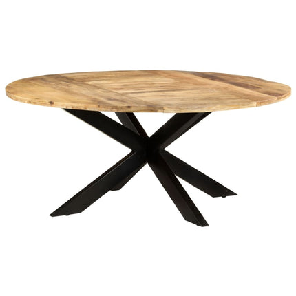 Matbord rund 175x75 cm grovt mangoträ