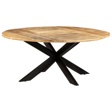 Matbord rund 175x75 cm grovt mangoträ