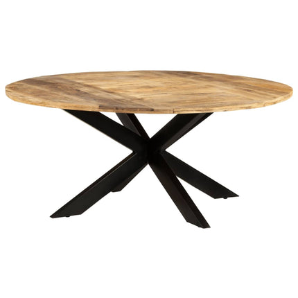 Matbord rund 175x75 cm grovt mangoträ