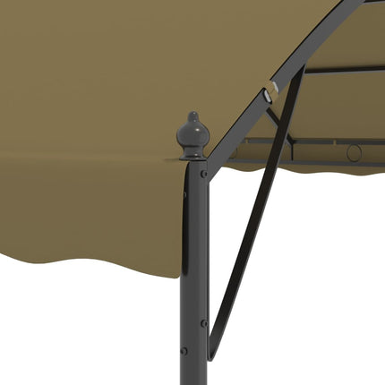 Paviljong 4x3x2,6 m taupe 180 g/m²