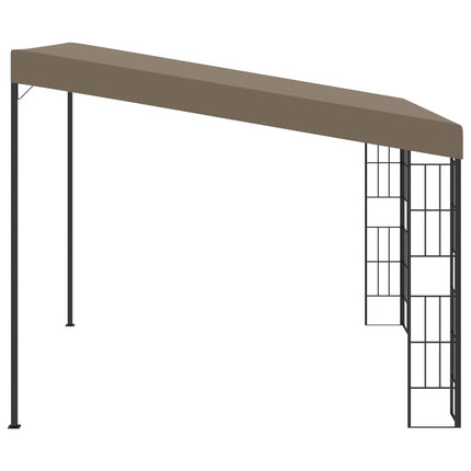 Väggmonterad paviljong 3x3 m taupe tyg