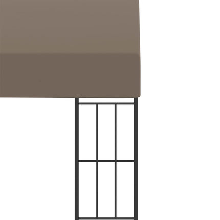 Väggmonterad paviljong 3x3 m taupe tyg