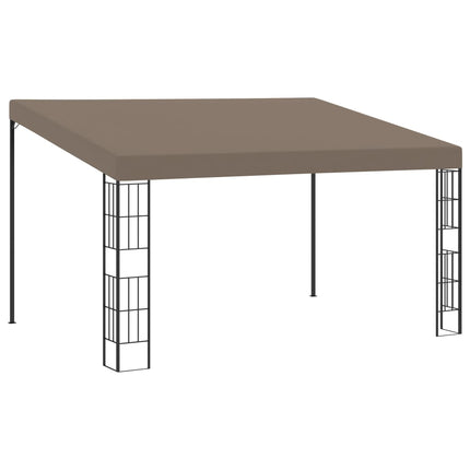 Väggmonterad paviljong 4x3 m taupe tyg