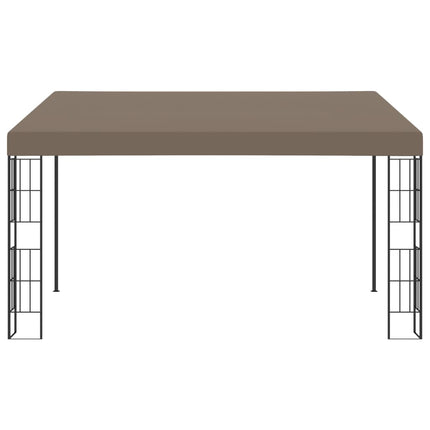 Väggmonterad paviljong 4x3 m taupe tyg